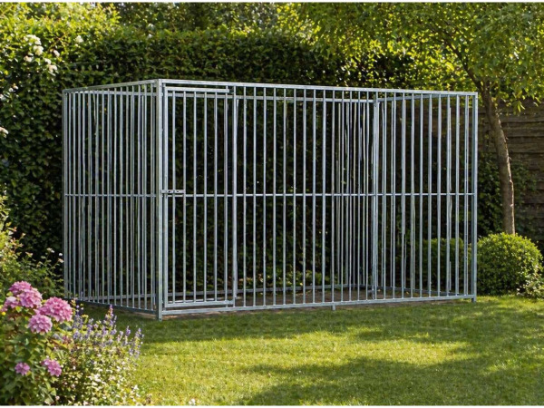 Stalen hondenkennel verzinkt - 200x300x184 cm