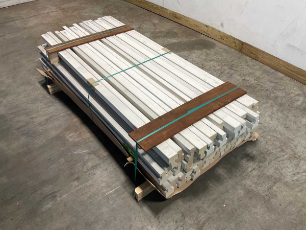 5x Naaldhouten kozijnhout profiel-C binnendraaiend - 200x11x6,6cm
