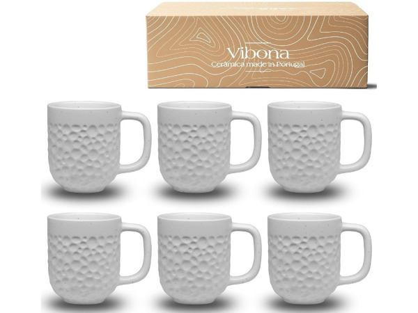 Koffiekopjes, set van 6 (380 ml) - Made in Portugal