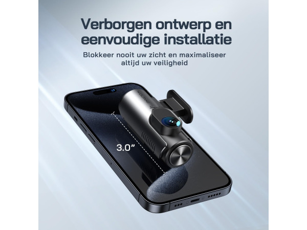 WOLFANG Dashcam Auto Voor Achter 4K WiFi  - 170° Groothoek
