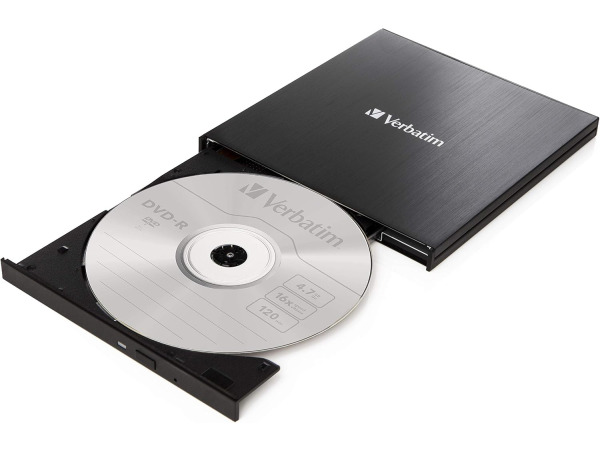 Verbatim Externe Slimline CD/DVD Writer I USB 3.2 - USB-C