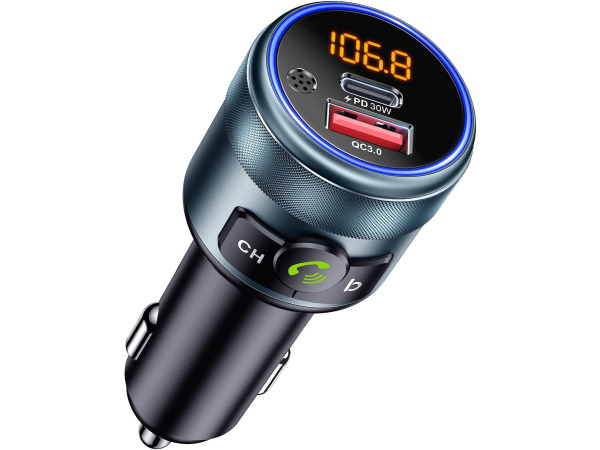 GizmoVine Bluetooth 5.3 auto FM-zender auto-adapter