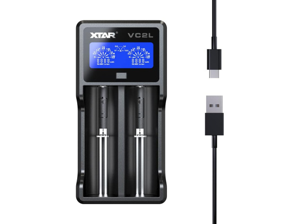XTAR VC2L Batterijlader USB-C - Snellader - AA- en AAA