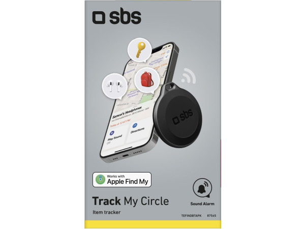 SBS Track My Circle - Sleutelvinder -Apple - waterdicht IP65