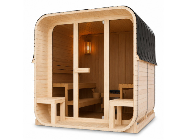 Cube buitensauna Fjora XL voor 6 personen - 9 kW
