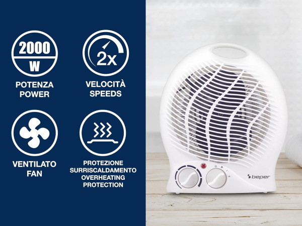 BEPER P203TER203 elektrische ventilatorkachel 2000W – foto 2 – kavel bij XL Auctions