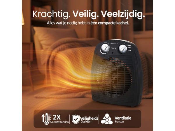 Emerio Ventilator Kachel - 25 m² - 2000W – foto 2 – kavel bij XL Auctions