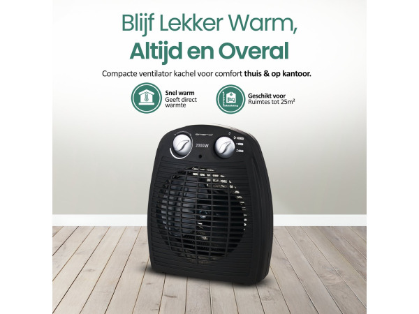 Emerio Ventilator Kachel - 25 m² - 2000W – foto 6 – kavel bij XL Auctions