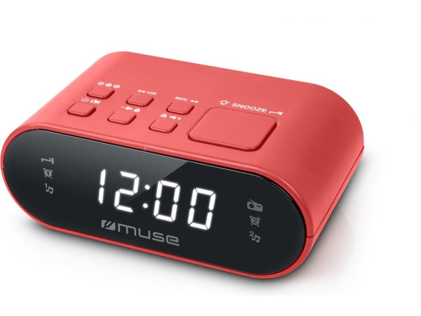 Muse M-10RED - Compacte wekkerradio - voorkeuzezenders – kavel bij XL Auctions