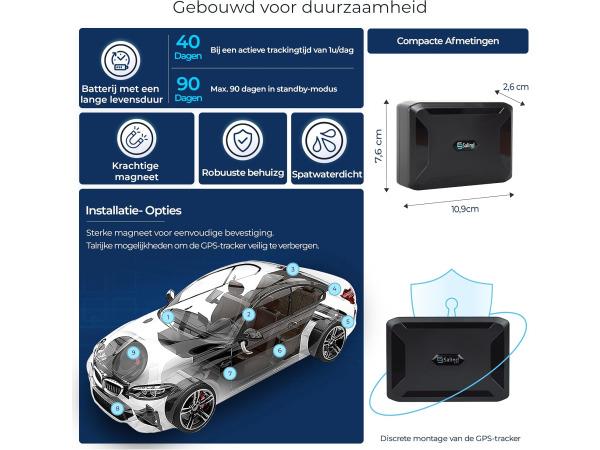 SALIND Tracker met magneet - Geschikt voor auto's – foto 3 – kavel bij XL Auctions
