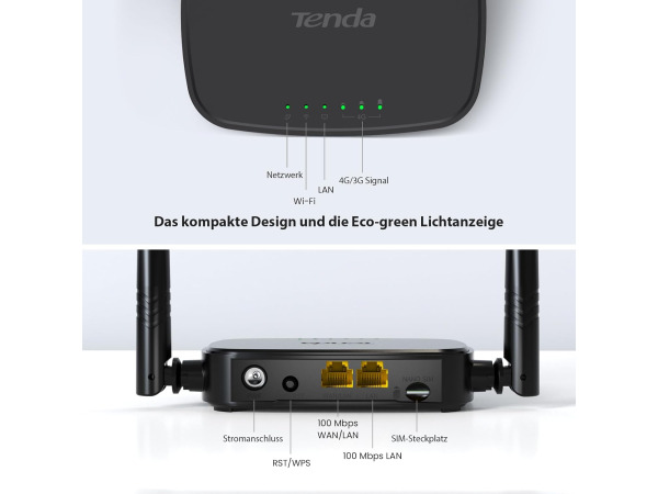 Tenda 4G03 Pro 4G LTE Router, WLAN-router voor simkaart – foto 2 – kavel bij XL Auctions