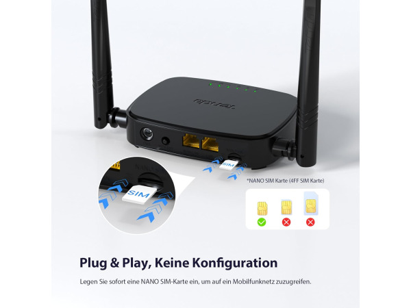 Tenda 4G03 Pro 4G LTE Router, WLAN-router voor simkaart – foto 3 – kavel bij XL Auctions