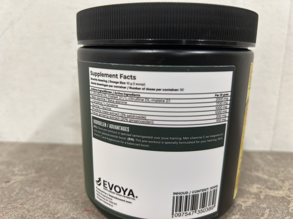 10x Evoya pre-workout Tropical fruit 300g – foto 4 – kavel bij XL Auctions