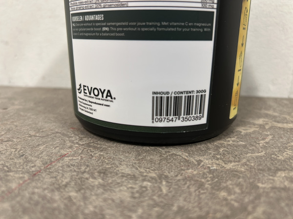 10x Evoya pre-workout Tropical fruit 300g – foto 5 – kavel bij XL Auctions