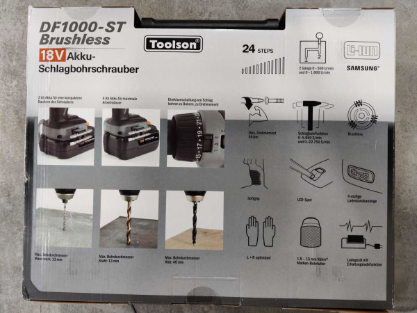 Toolson accu-klopboormachine DF1000-ST 18V – foto 10 – kavel bij XL Auctions
