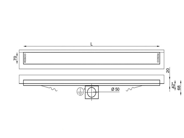 Rosco douchegoot 785mm RDP800 – foto 3 – kavel bij XL Auctions