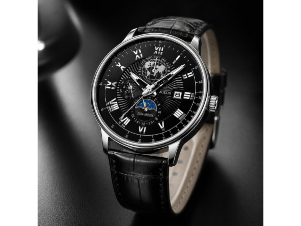 Zwart herenhorloge met luxe band