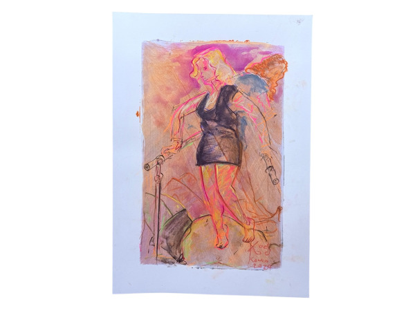 Koes Komo Expressief Kunstwerk op Papier
