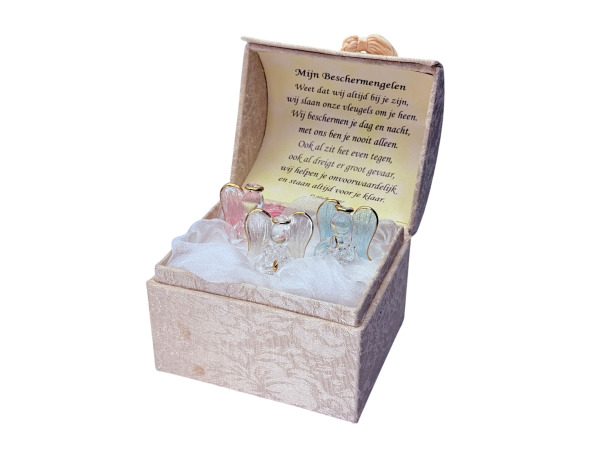 Glazen Beschermengelen in Geschenkdoos