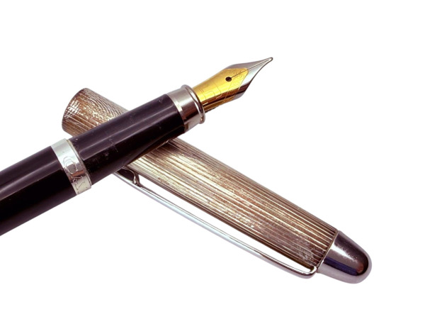 Caran d'Ache | Madison Elegante Bicolor Vulpen met Gegroefde Verzilverde Dop – foto 4 – kavel bij XL Auctions