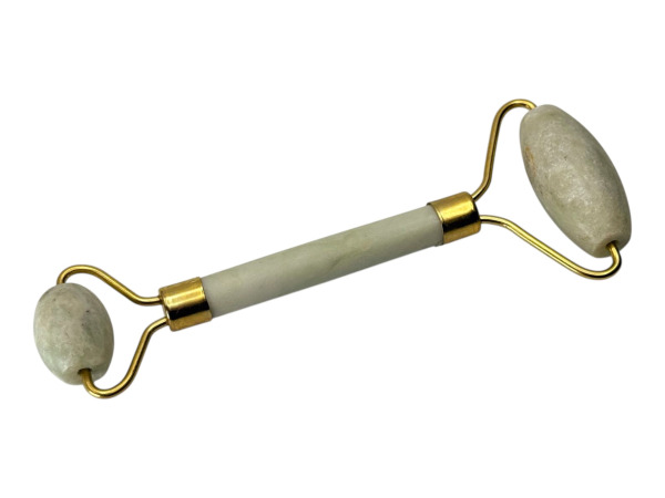 Luxe Jade Gezichtsroller met Goudkleurig Montuur