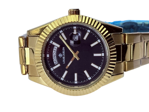 Louie Juelen | Luxe Day-Date Horloge in Goudkleur