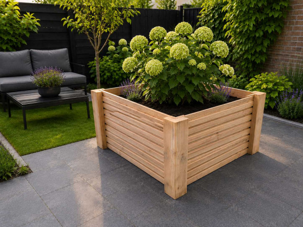 2x Douglas triple profiel bloembak - 40x40x40cm