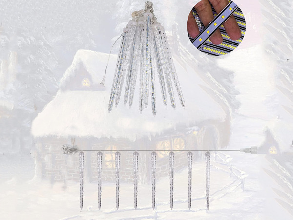 IJspegel kerstverlichting voor binnen en buiten - set van 2
