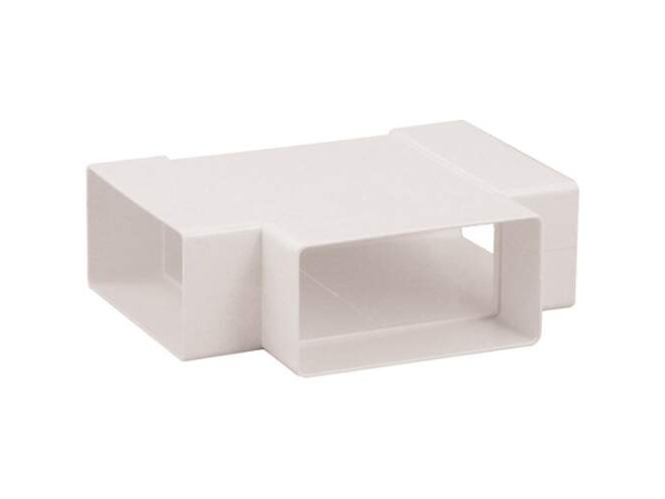 2x Nedco t-stuk horizontaal 90° 110x54mm kunststof wit