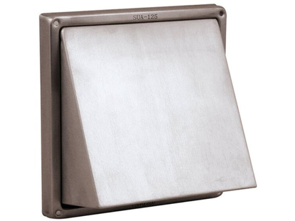 Nedco Kaprooster met klep - Ø125 mm - RVS