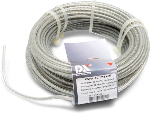 4x Dulimex waslijndraad 20 meter PVC transparant