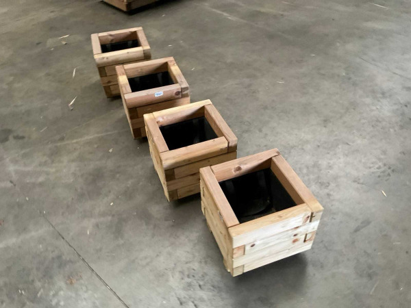 3x Garlux vuren bloembak geïmpregneerd 30x30x28cm – foto 3 – kavel bij XL Auctions