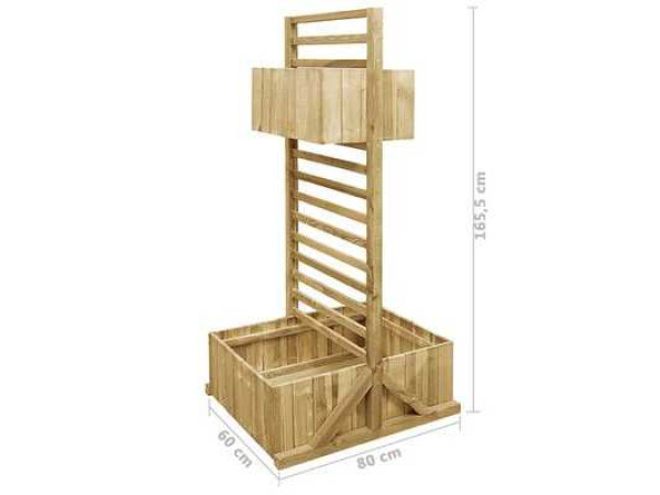 VidaXL plantenbak met latwerk 80x60x165cm – foto 4 – kavel bij XL Auctions