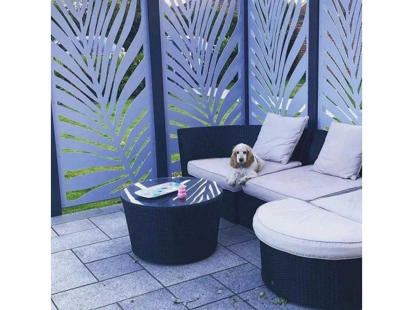 3x Composiet terrasscherm "Frond" 180x90cm – foto 2 – kavel bij XL Auctions