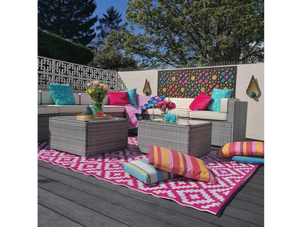 3x Composiet terrasscherm "Alhambra" 180x90cm – foto 3 – kavel bij XL Auctions