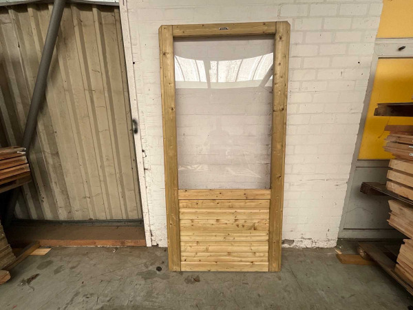 Hillhout terrasscherm met raam 218x101cm – foto 2 – kavel bij XL Auctions