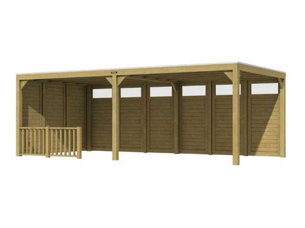 Hillhout terrasscherm met raam 218x101cm – foto 5 – kavel bij XL Auctions
