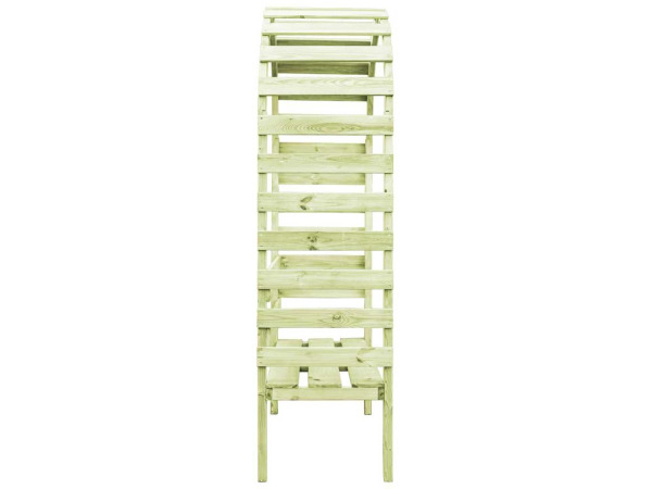 Grenen tuinbank met rozenboog 130x60x230cm – foto 2 – kavel bij XL Auctions