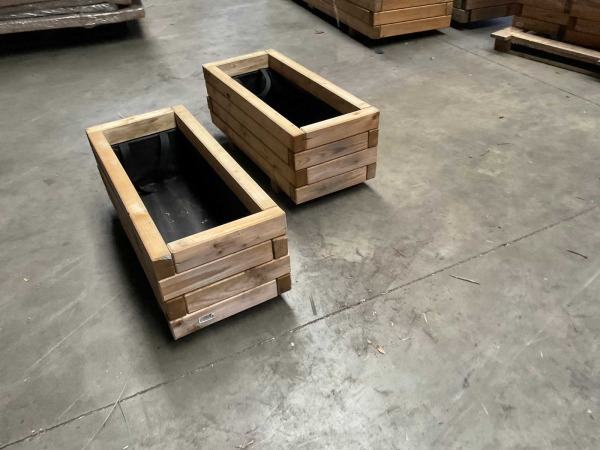 2x Garlux vuren bloembak geïmpregneerd 70x30x30cm – foto 2 – kavel bij XL Auctions