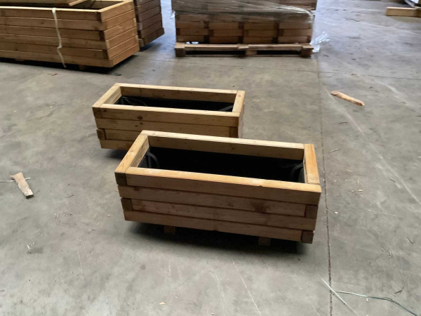 2x Garlux vuren bloembak geïmpregneerd 70x30x30cm – foto 3 – kavel bij XL Auctions