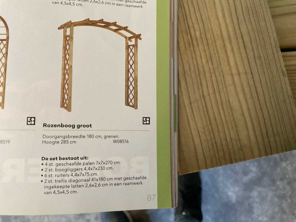Woodvision Grenen rozenboog - 285x230x45cm – foto 3 – kavel bij XL Auctions