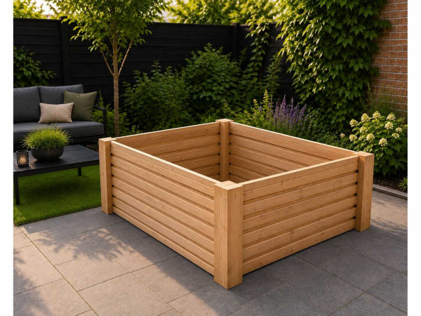 2x Douglas triple profiel bloembak - 100x100x40 cm – foto 2 – kavel bij XL Auctions