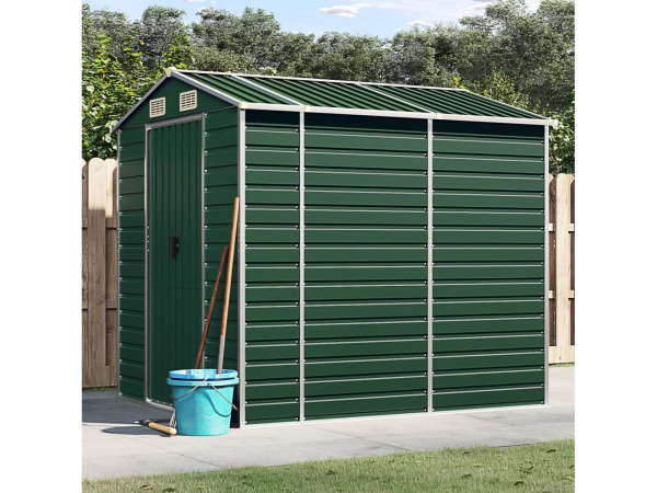 VidaXL metalen tuinschuur groen 215x191x198cm – foto 2 – kavel bij XL Auctions