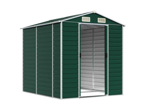 VidaXL metalen tuinschuur groen 215x191x198cm – foto 3 – kavel bij XL Auctions