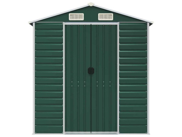 VidaXL metalen tuinschuur groen 215x191x198cm – foto 4 – kavel bij XL Auctions