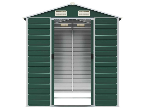 VidaXL metalen tuinschuur groen 215x191x198cm – foto 5 – kavel bij XL Auctions