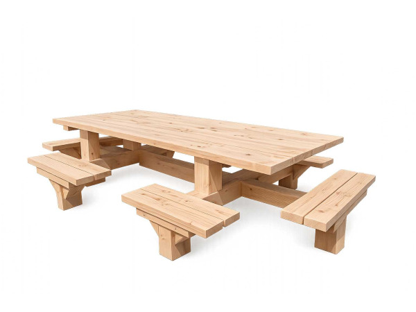 Douglas vrijstaande picknicktafel 12-persoons - 370x178x80cm – foto 2 – kavel bij XL Auctions