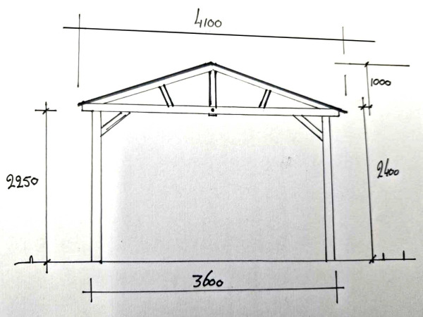 Klassieke garage met zadeldak 805x410x340 cm – foto 6 – kavel bij XL Auctions