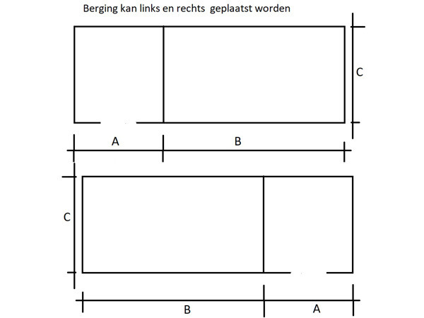 Terrasoverkapping met berging 414x750x244 cm – foto 2 – kavel bij XL Auctions