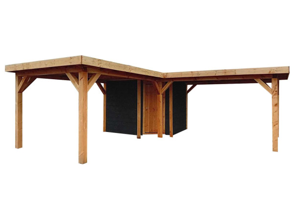 Vrijstaande hoekoverkapping met berging 600x600x257cm – foto 5 – kavel bij XL Auctions